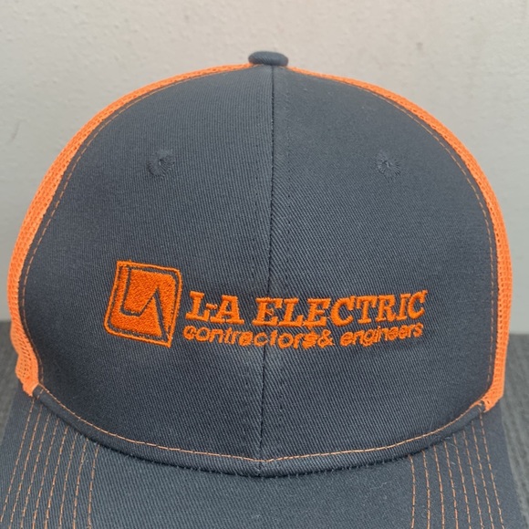 LA Electric Contractors & Engineers Trucker Hat Mens Adjustable Snapback Cap - Picture 3 of 13